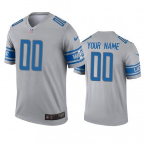 Tröjor Detroit Lions Custom grå Inverted Legend - Män